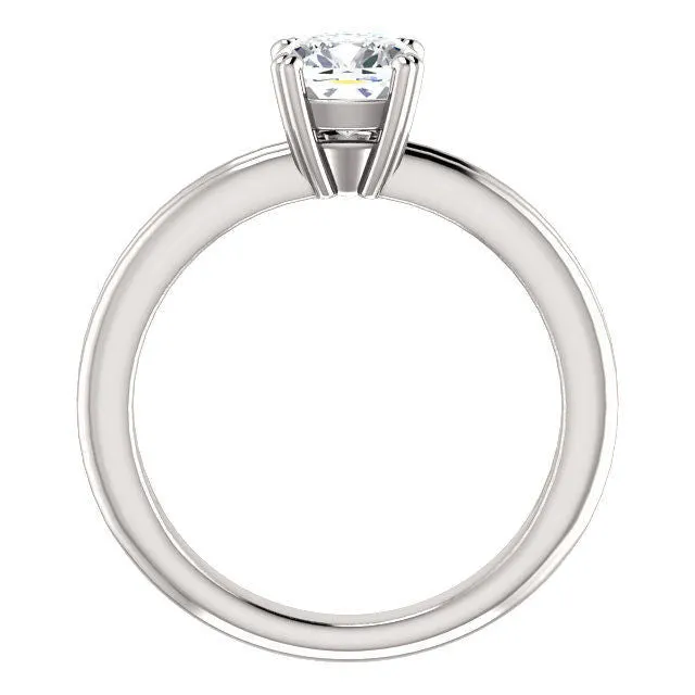 Solitaire Cushion Cut Engagement Ring