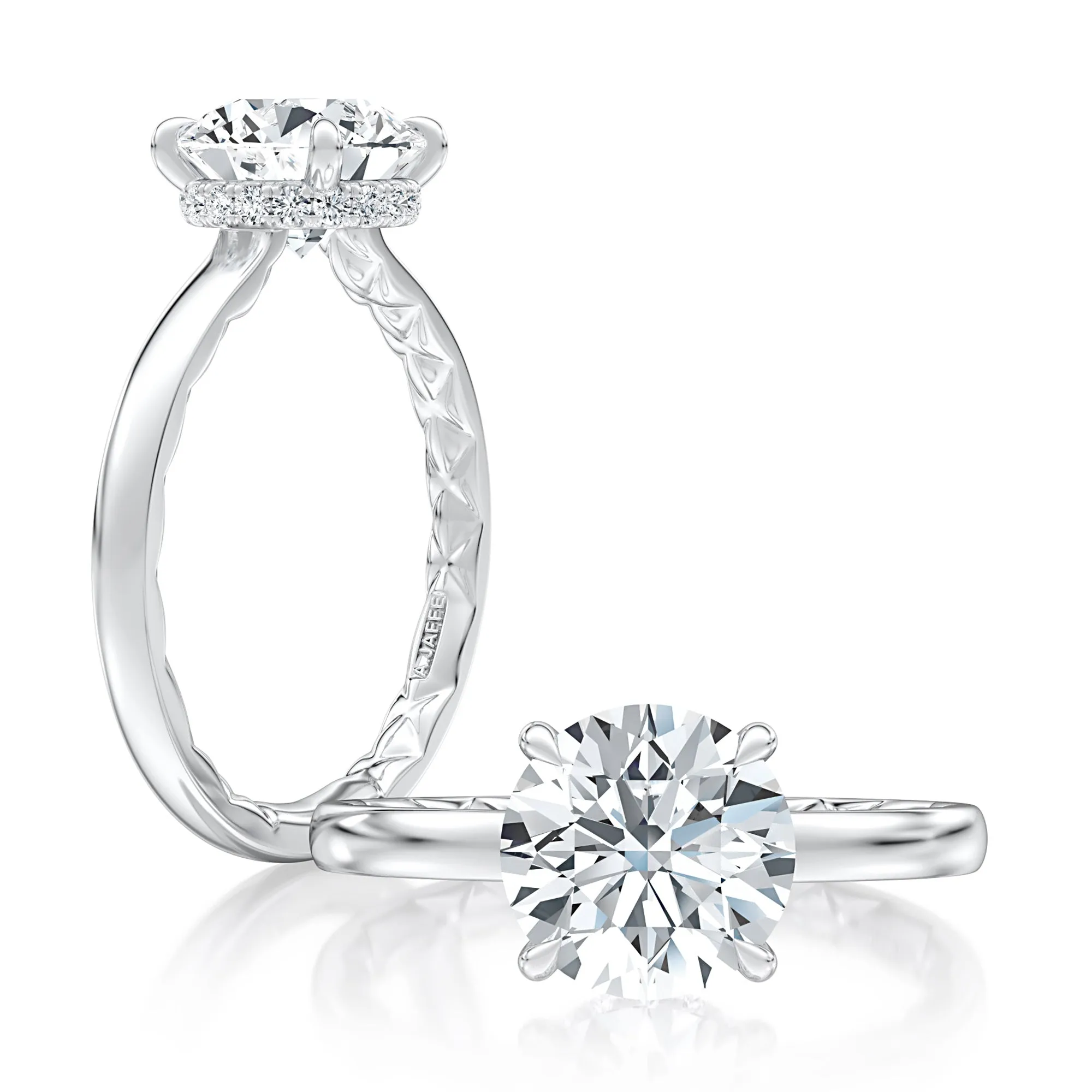 Solitaire Engagement Ring with Surprise Diamonds