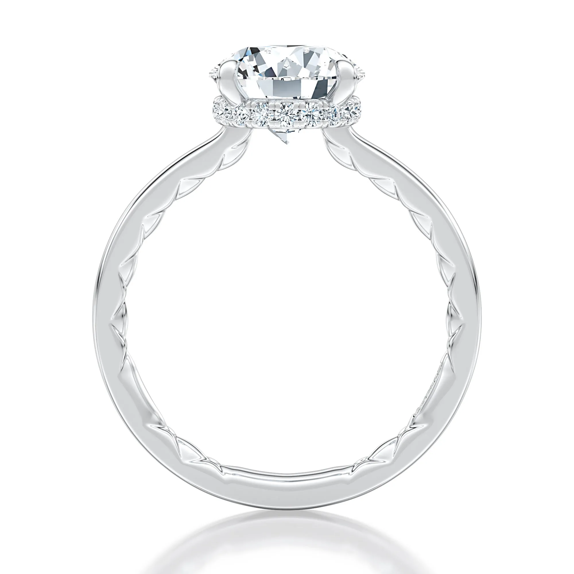 Solitaire Engagement Ring with Surprise Diamonds