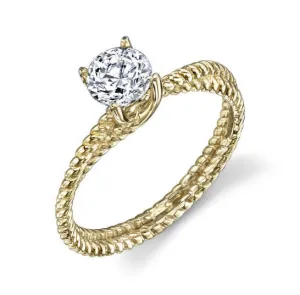 Solitaire Rope Engagement Ring