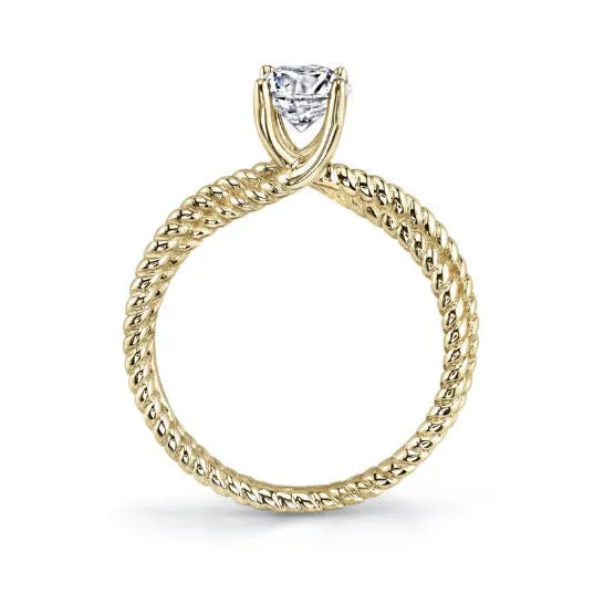 Solitaire Rope Engagement Ring