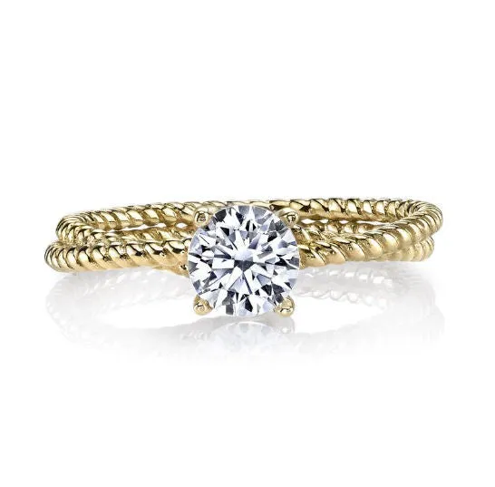 Solitaire Rope Engagement Ring