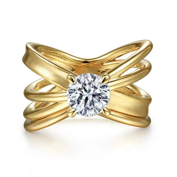 Split Shank Round Diamond Engagement Ring Mounting