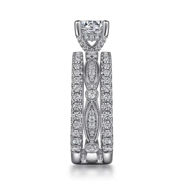 Split Shank Round Diamond Engagement Ring Mounting