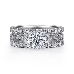 Split Shank Round Diamond Engagement Ring Mounting