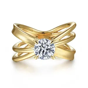 Split Shank Round Diamond Engagement Ring Mounting