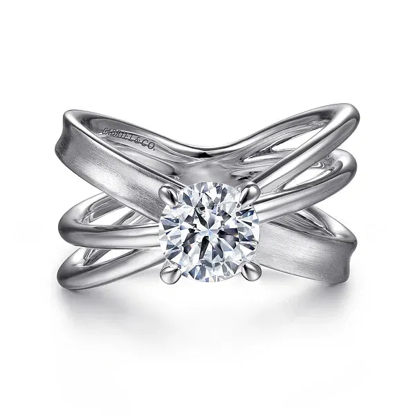 Split Shank Round Diamond Engagement Ring Mounting