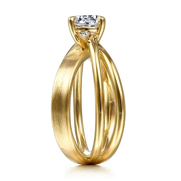 Split Shank Round Diamond Engagement Ring Mounting