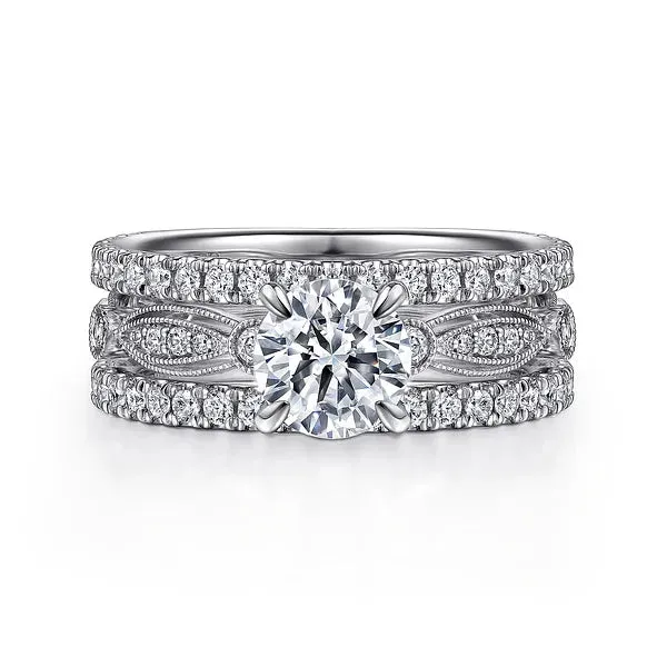 Split Shank Round Diamond Engagement Ring Mounting