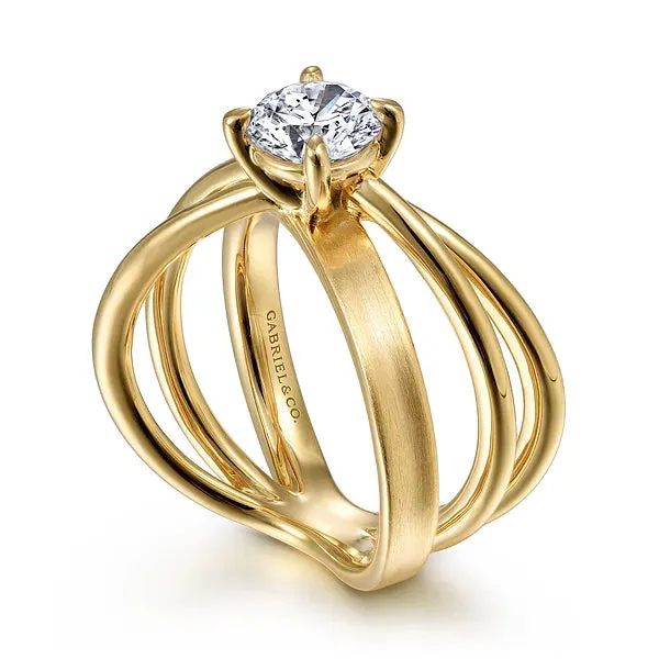 Split Shank Round Diamond Engagement Ring Mounting