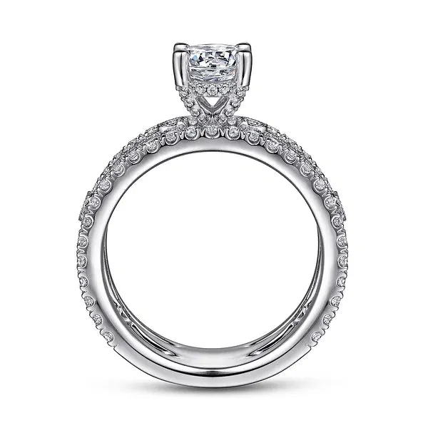 Split Shank Round Diamond Engagement Ring Mounting