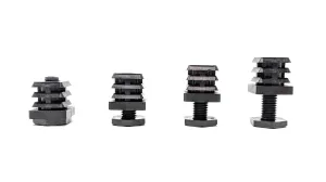 Square Tube Inserts 22mm x 22mm Height Adjustable | Made in Germany | Keay Vital Parts