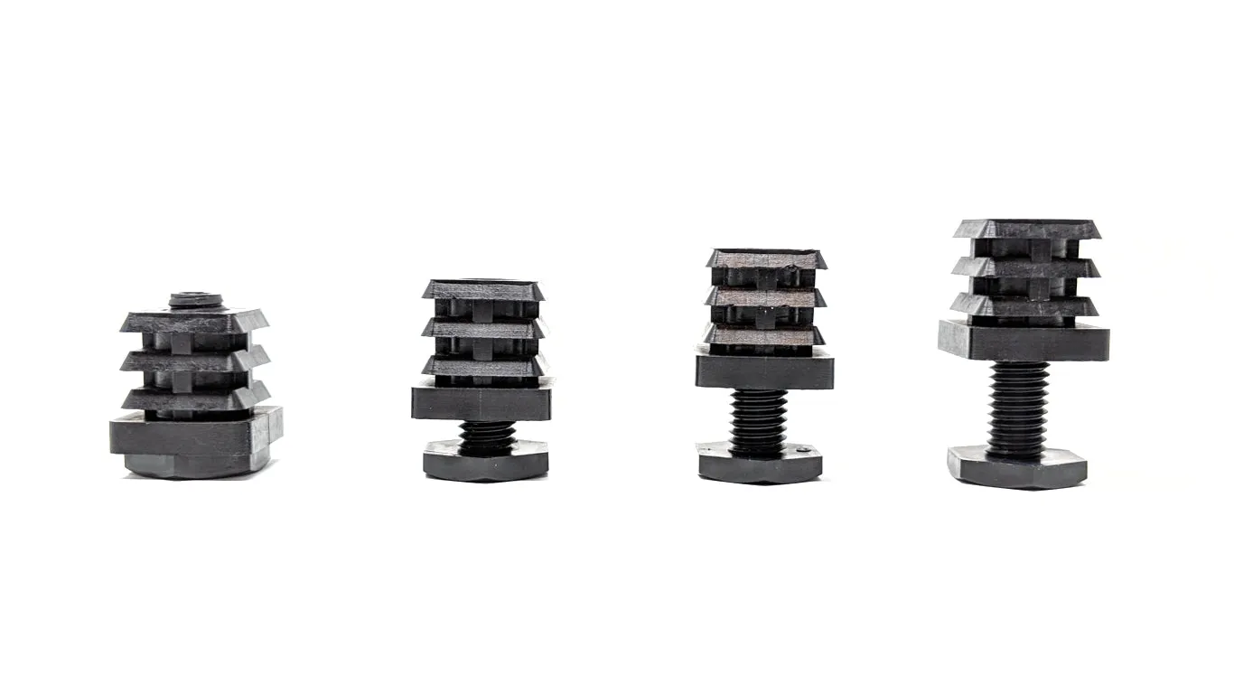 Square Tube Inserts 22mm x 22mm Height Adjustable | Made in Germany | Keay Vital Parts