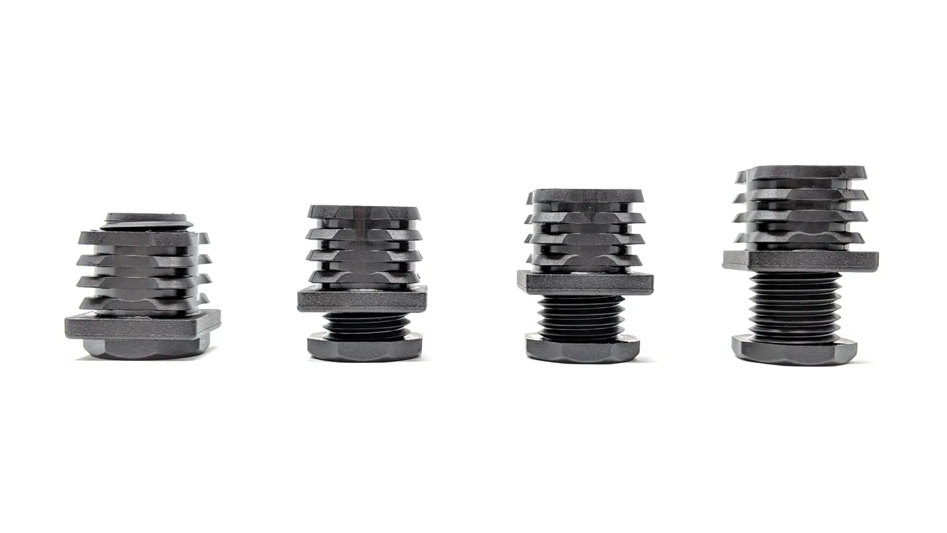 Square Tube Inserts 30mm x 30mm Height Adjustable | Made in Germany | Keay Vital Parts