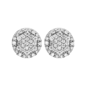Star Cluster 0.32ct Lab-Created Moissanite Stud Earrings - M207299