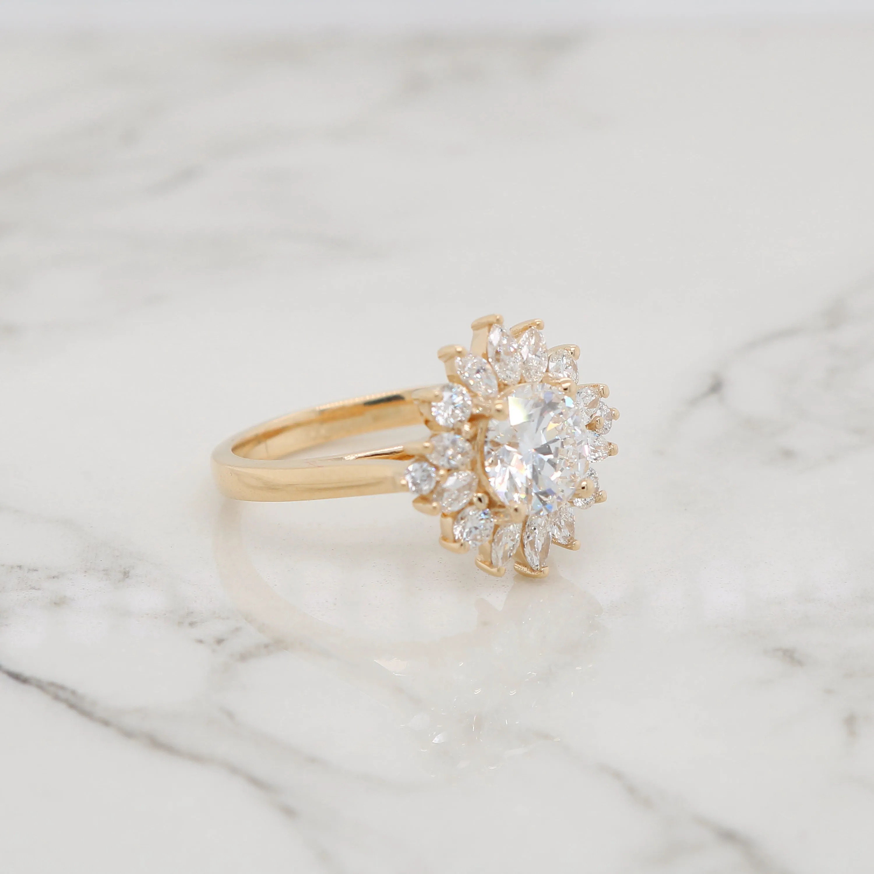 Starburst Engagement Ring