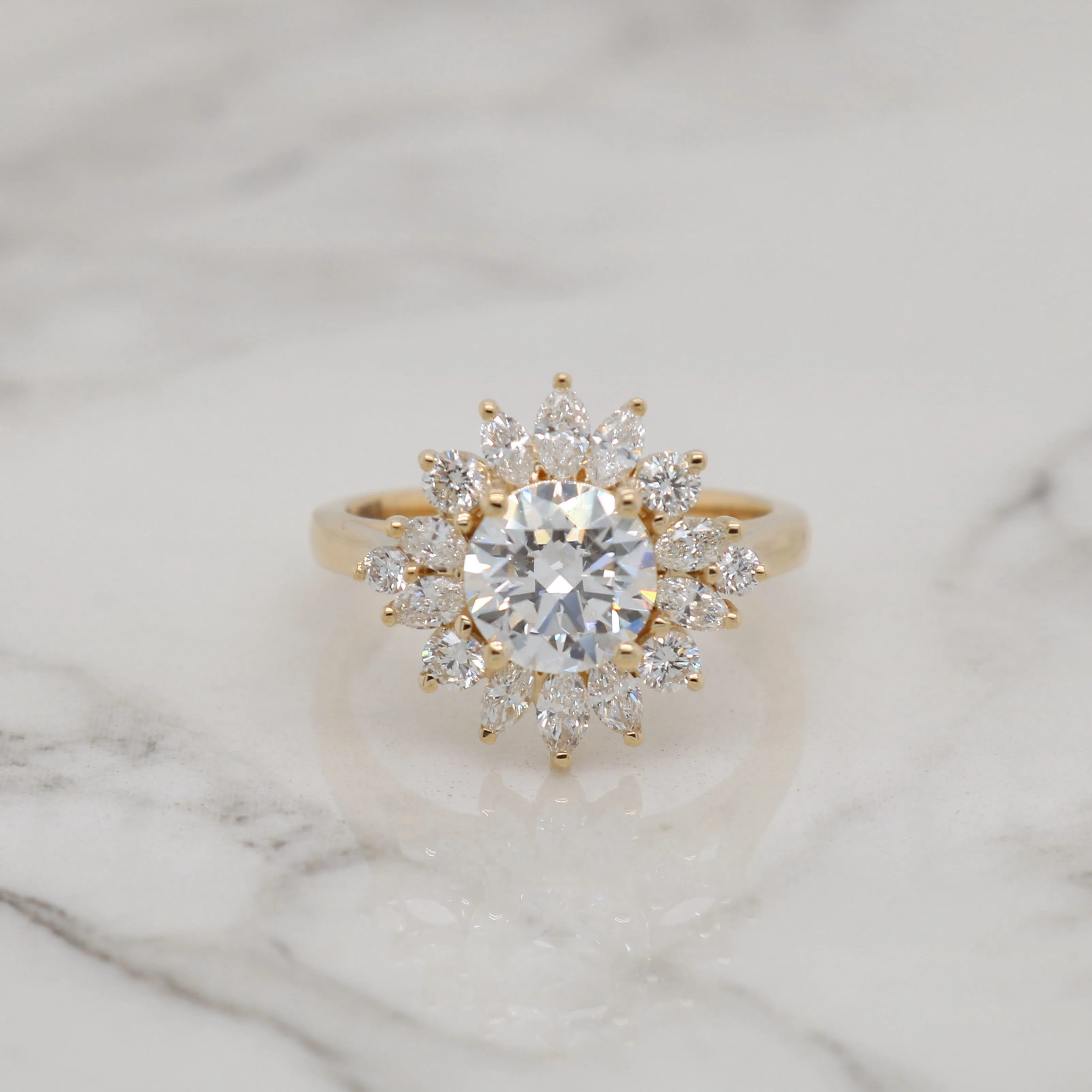 Starburst Engagement Ring