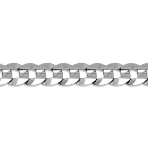 Sterling Silver (7mm) Curb Bracelet 9"