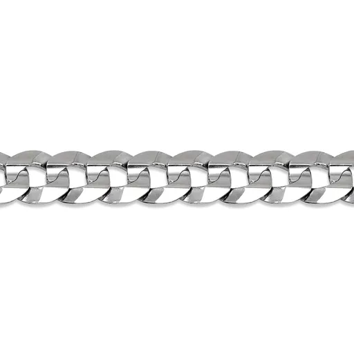 Sterling Silver (7mm) Curb Bracelet 9"
