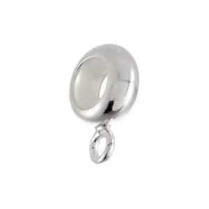 Sterling Silver 7mm Stopper Bead with Dangle Ring