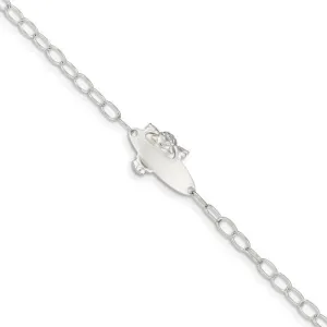Sterling Silver Baby Angel ID Bracelet
