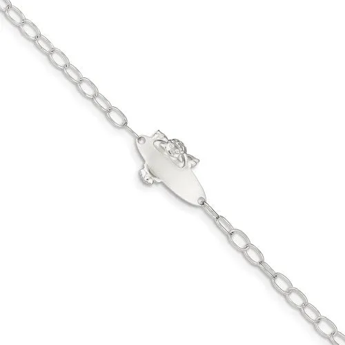 Sterling Silver Baby Angel ID Bracelet