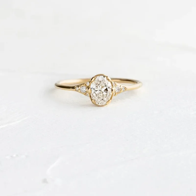 Sterling Silver Zircon Rings for Women - Vintage Wedding Bands