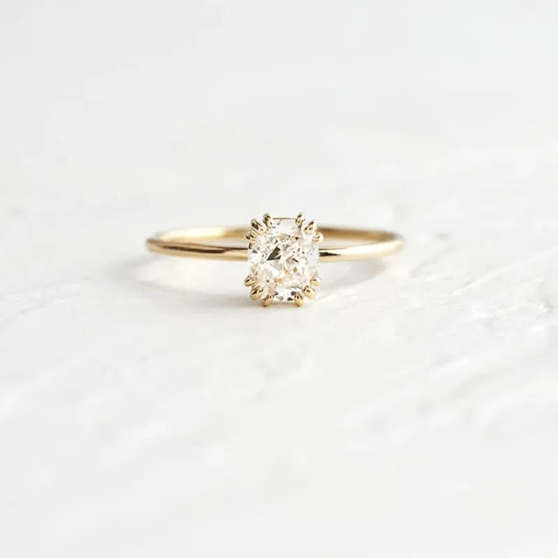 Sterling Silver Zircon Rings for Women - Vintage Wedding Bands