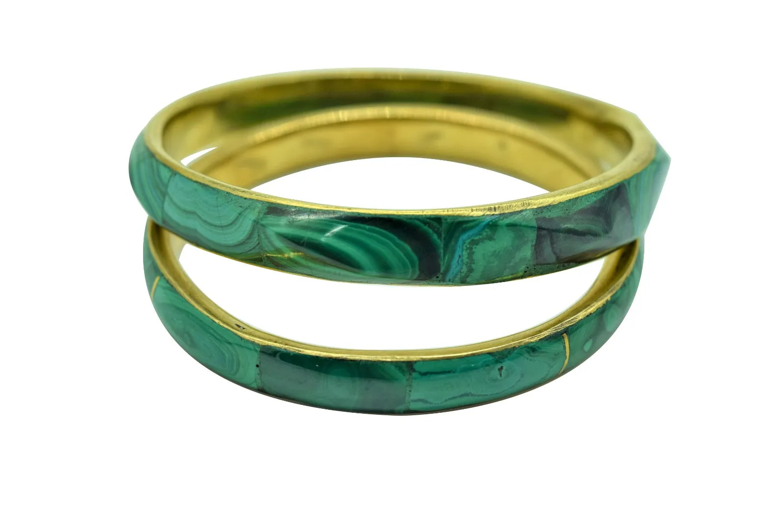 Stone and golden metal bracelet - Set of 2
