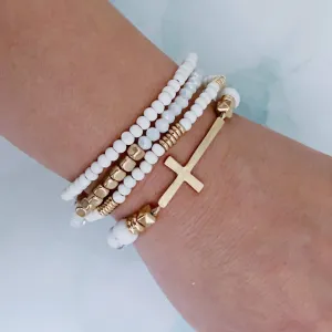 Stone And Wooden Beads Bracelet