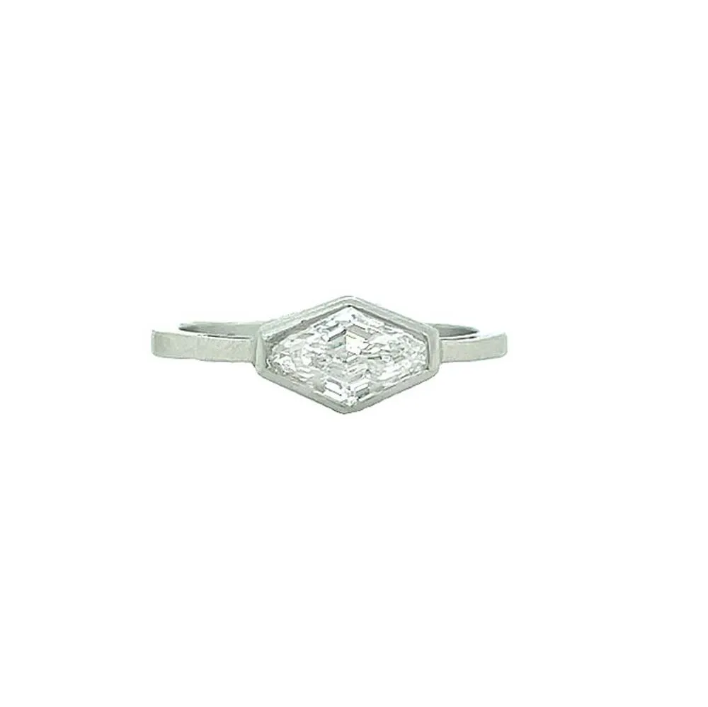 Studio W&H Bezel Set Hexagon Diamond Ring
