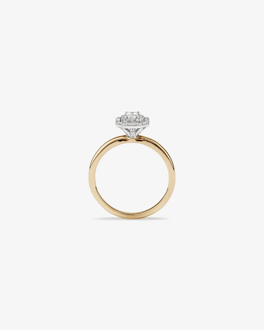 Stunning 0.5 CT Emerald Moissanite Engagement Ring With Double Halo Design
