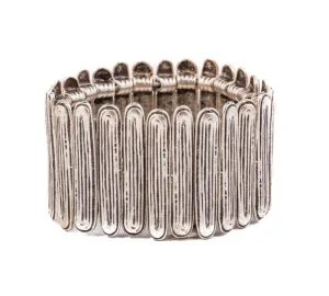 Surfboard Bracelet Silver Zinc Metal