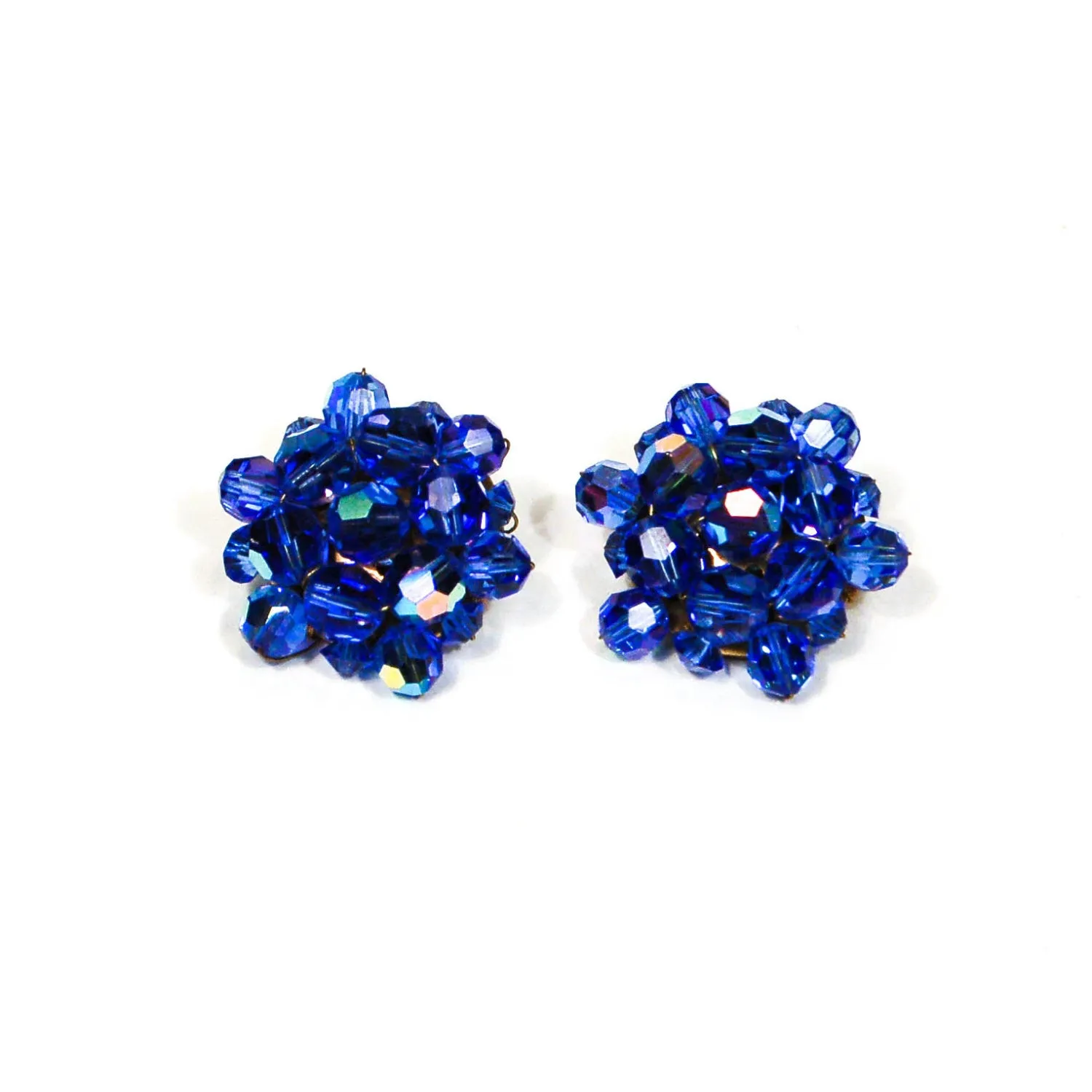 Swarovski Blue Aurora Borealis Earrings