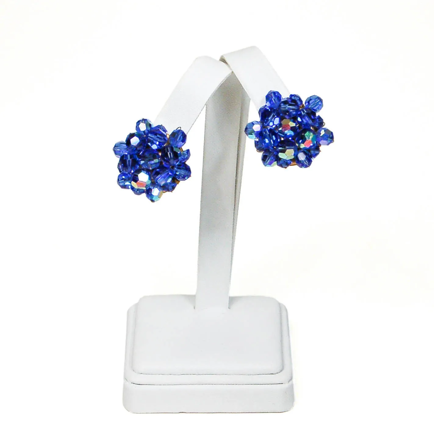 Swarovski Blue Aurora Borealis Earrings