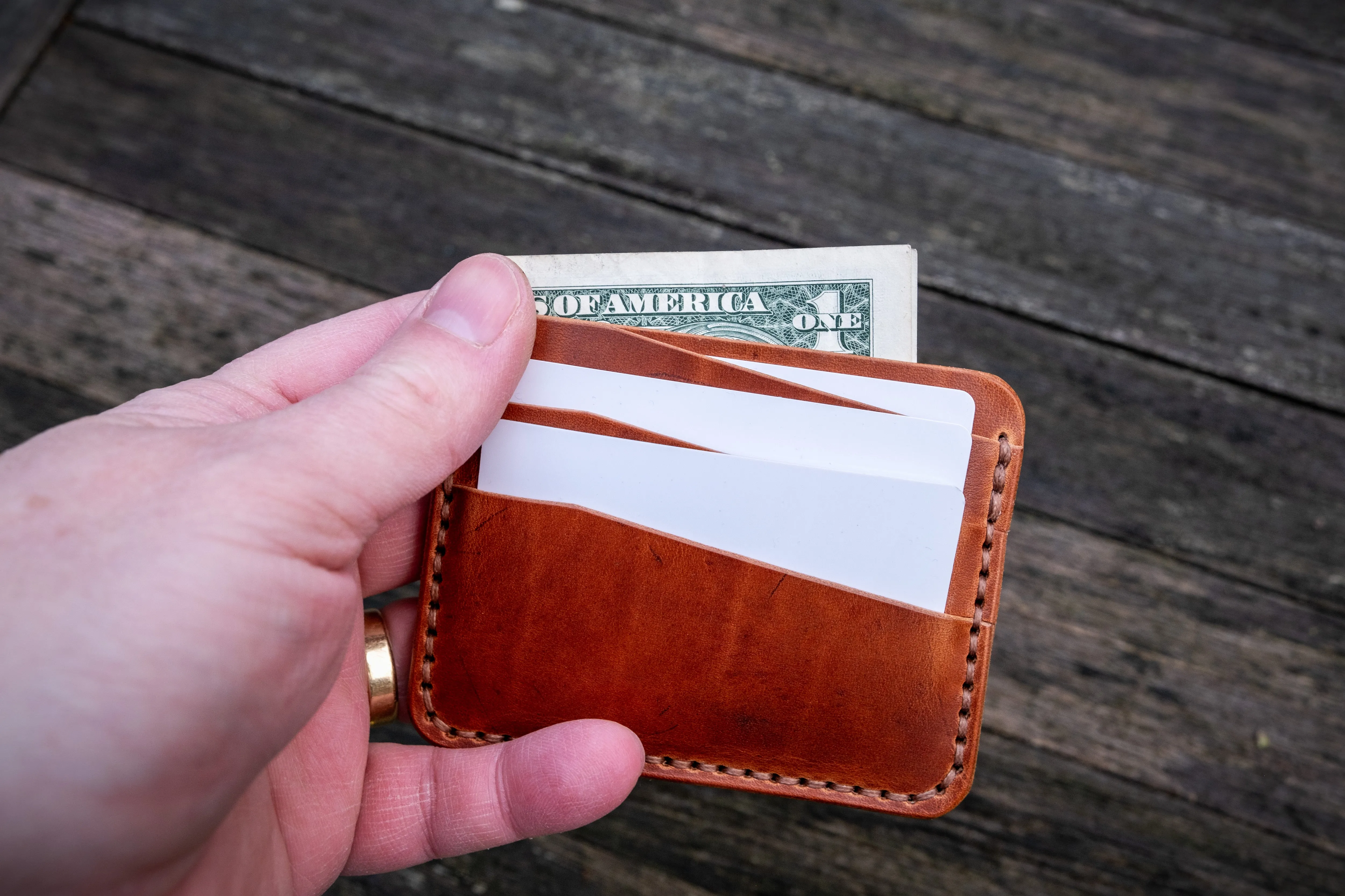 The Kensington - Cardholder wallet (Horween Dublin - Natural)