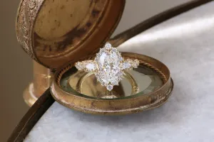 The Nerium Heirloom Setting - Diamond Halo Engagement Ring Setting