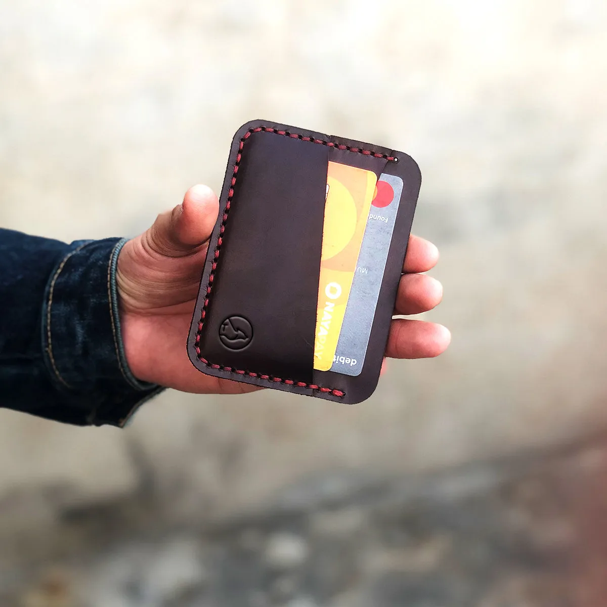 The Slimline: A Leather Cardholder Wallet - Coffee Color