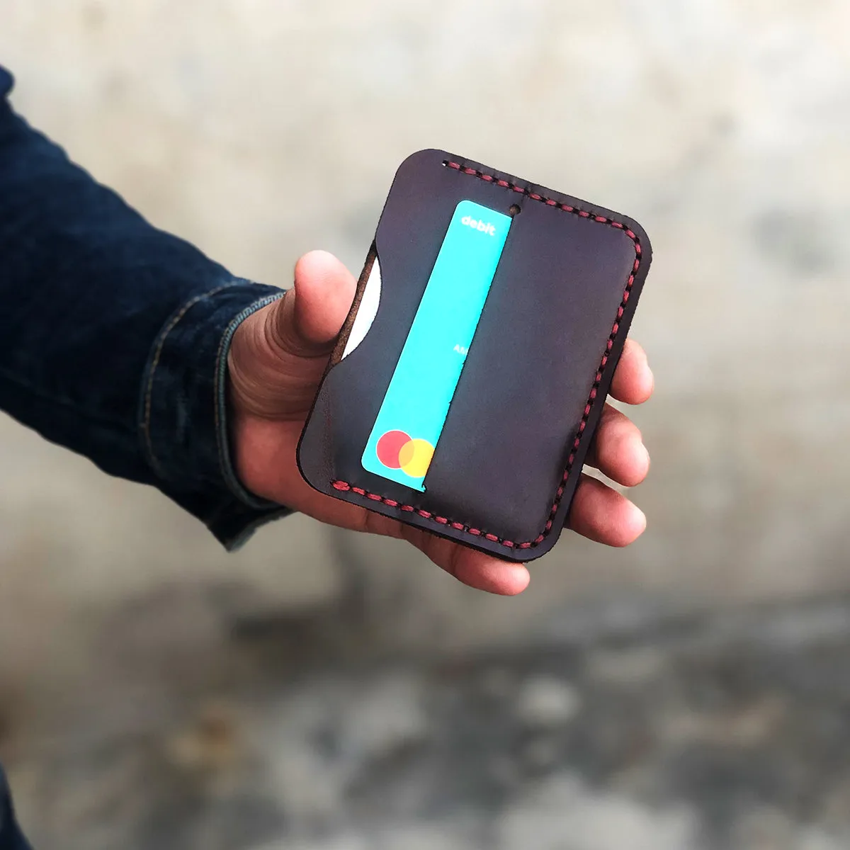The Slimline: A Leather Cardholder Wallet - Coffee Color
