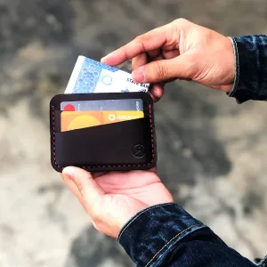 The Slimline: A Leather Cardholder Wallet - Coffee Color