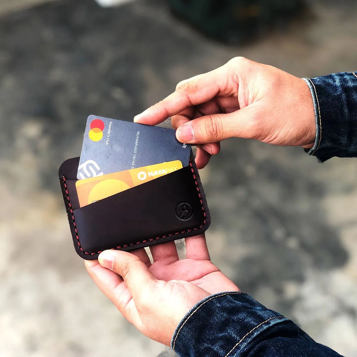 The Slimline: A Leather Cardholder Wallet - Coffee Color