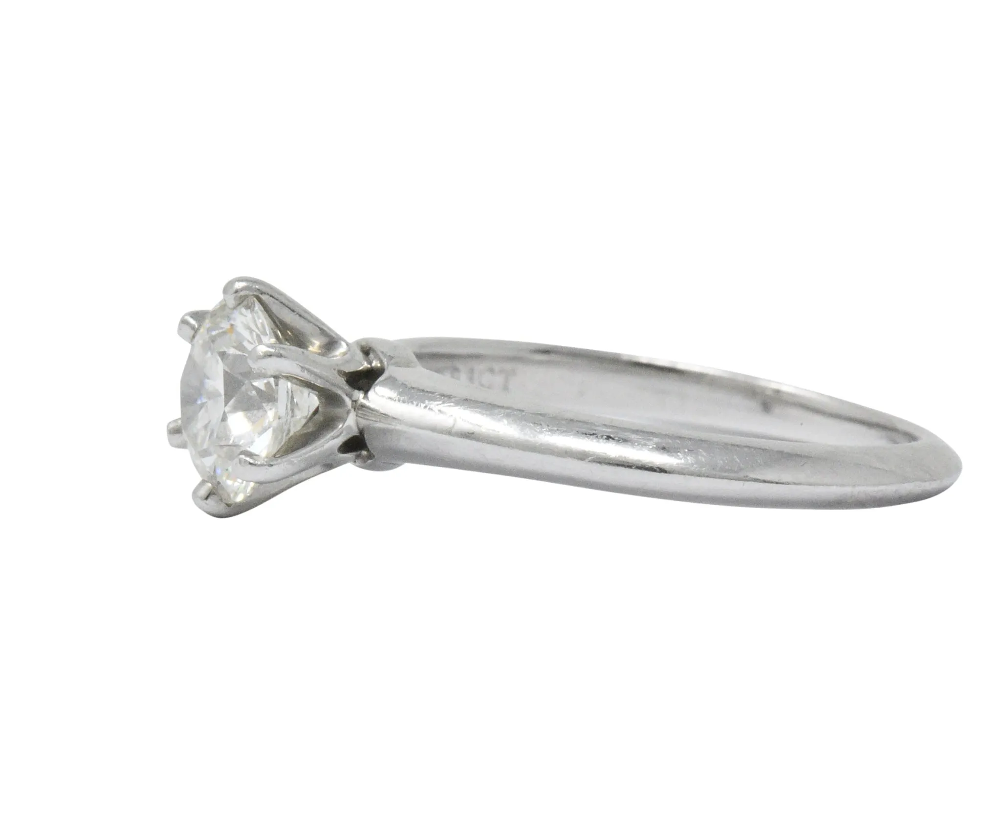 Tiffany & Co. 0.93 CTW Diamond Platinum Solitaire Engagement Ring