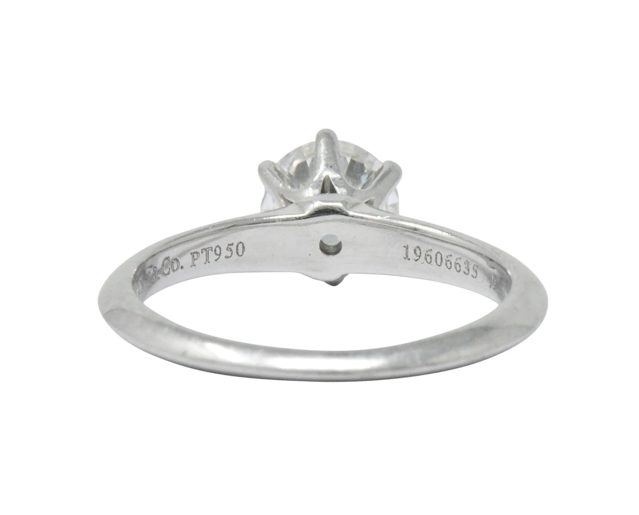 Tiffany & Co. 0.93 CTW Diamond Platinum Solitaire Engagement Ring