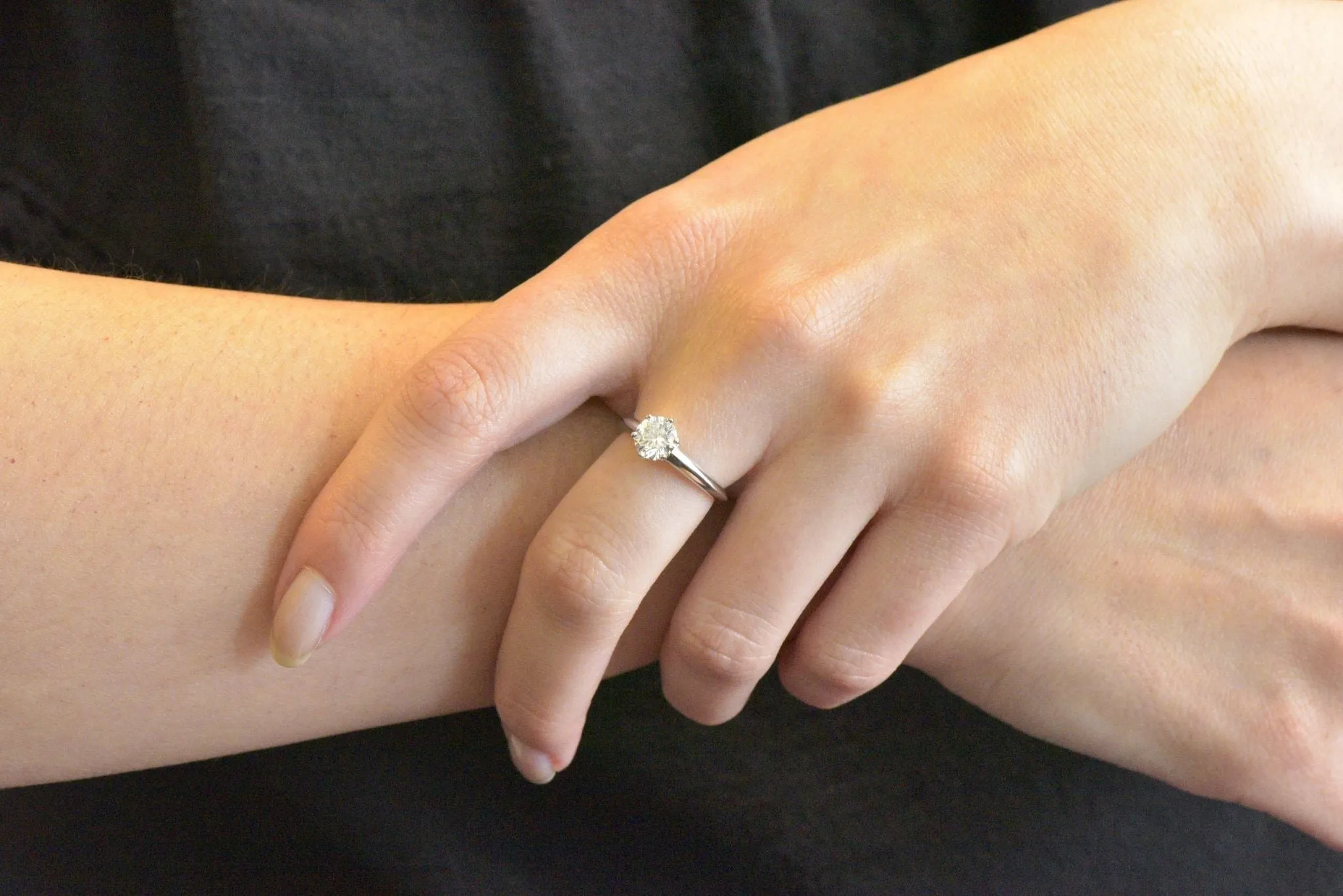 Tiffany & Co. 0.93 CTW Diamond Platinum Solitaire Engagement Ring