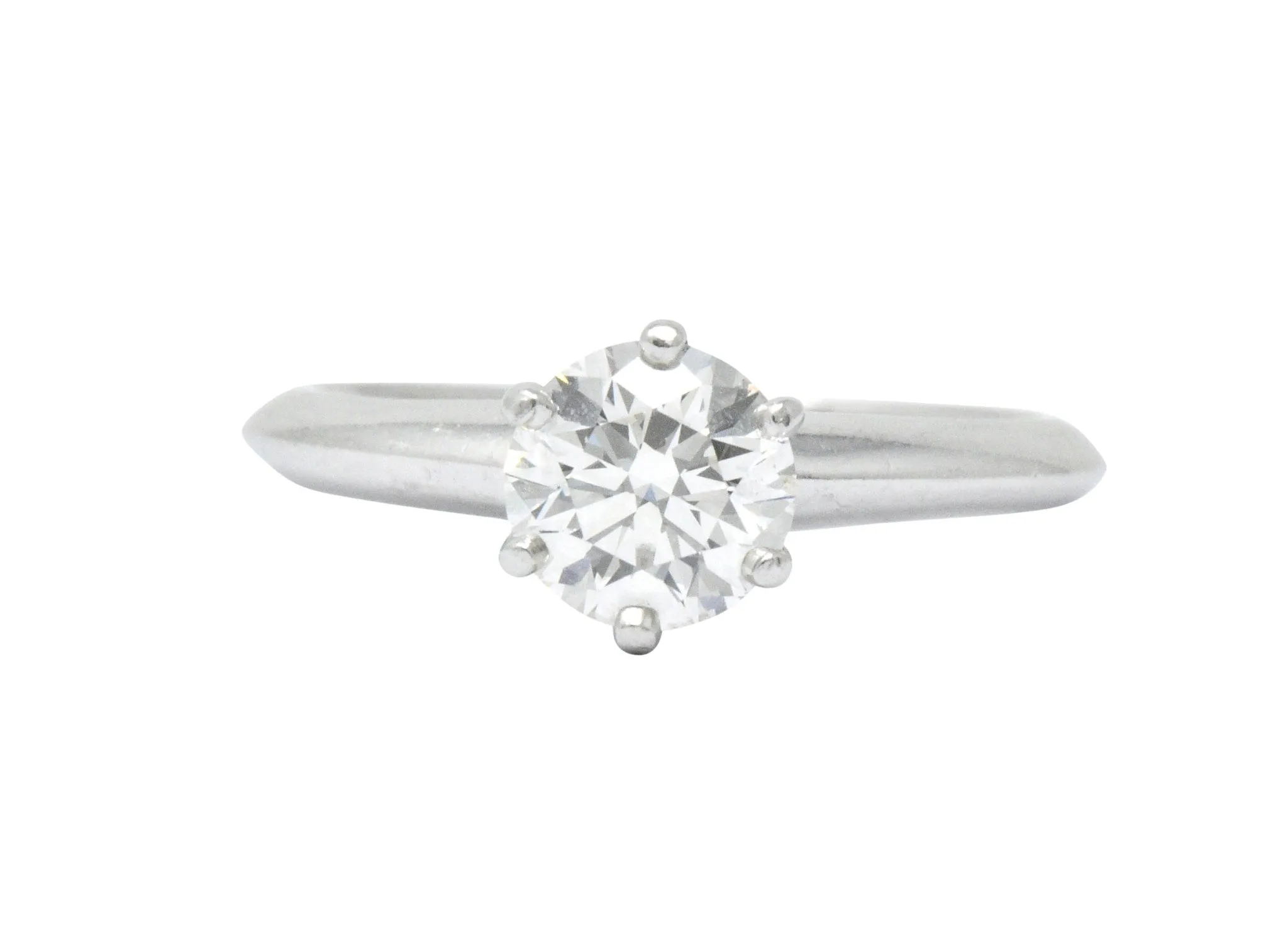 Tiffany & Co. 0.93 CTW Diamond Platinum Solitaire Engagement Ring