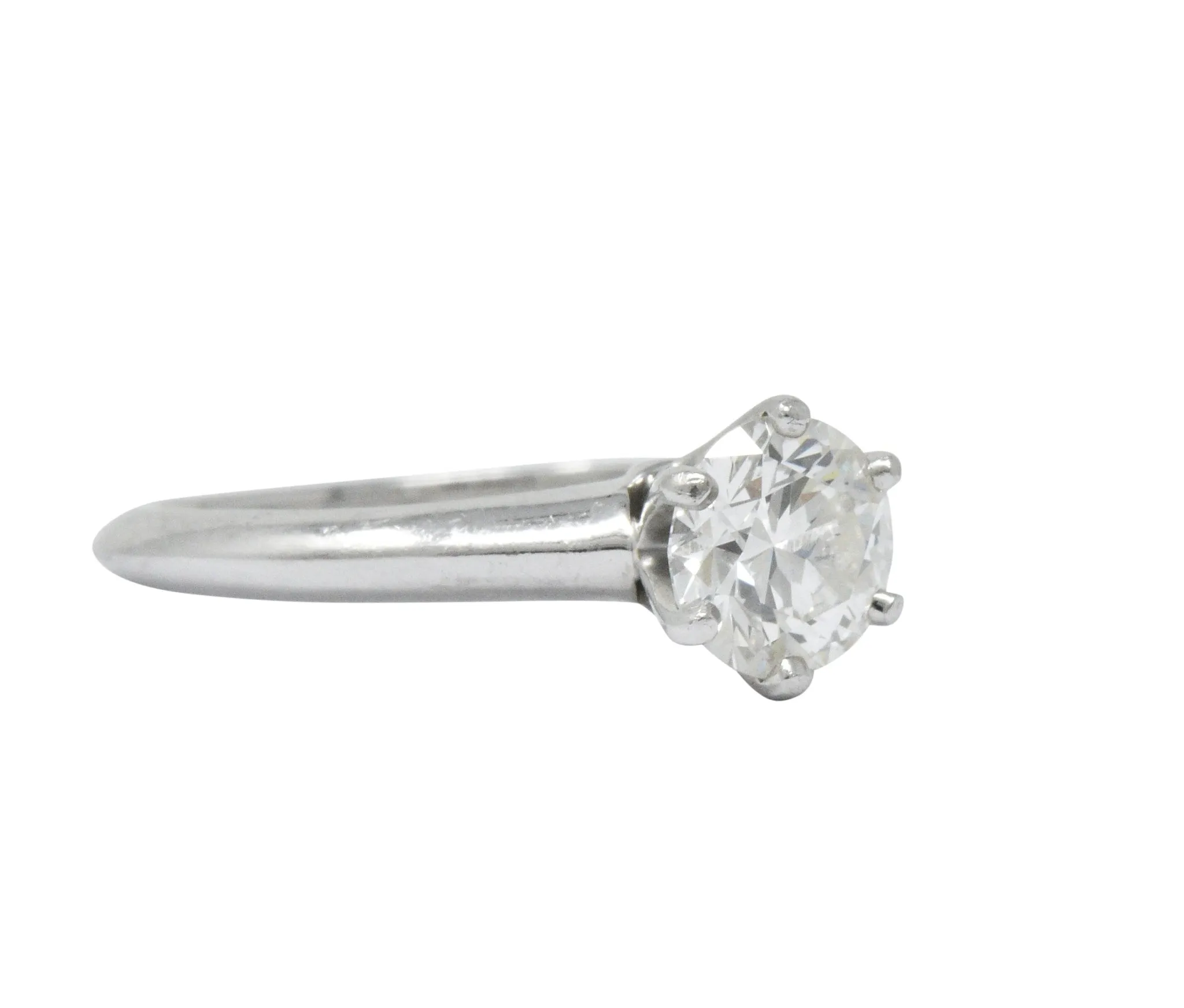 Tiffany & Co. 0.93 CTW Diamond Platinum Solitaire Engagement Ring