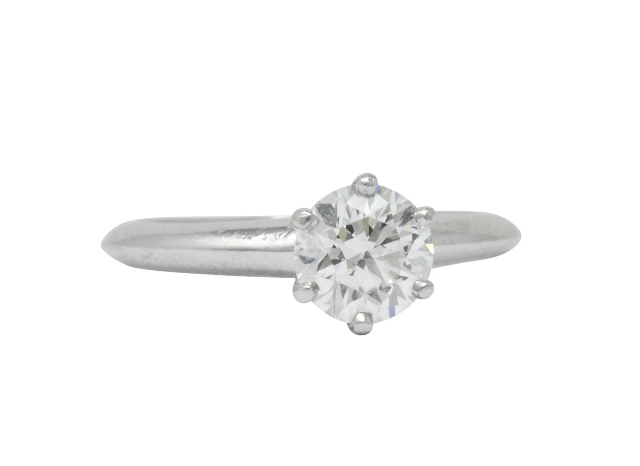 Tiffany & Co. 0.93 CTW Diamond Platinum Solitaire Engagement Ring