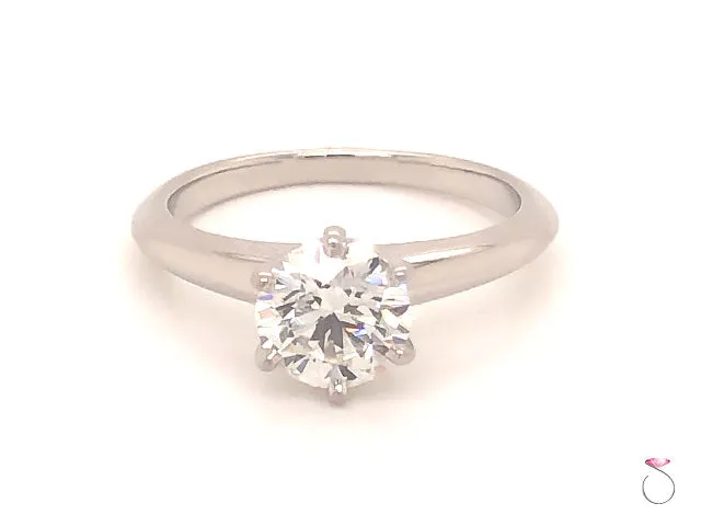 Tiffany & Co. 1.02 ct. G, VVS2 Round Diamond Solitaire Platinum Ring