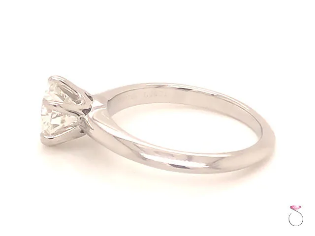 Tiffany & Co. 1.02 ct. G, VVS2 Round Diamond Solitaire Platinum Ring