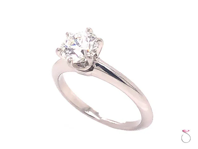 Tiffany & Co. 1.02 ct. G, VVS2 Round Diamond Solitaire Platinum Ring
